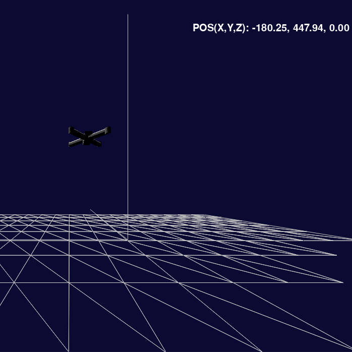 Screenshot of the 3D drone simulation software